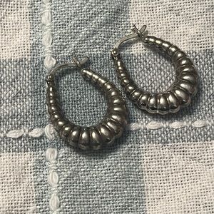 Silver hoop earrings